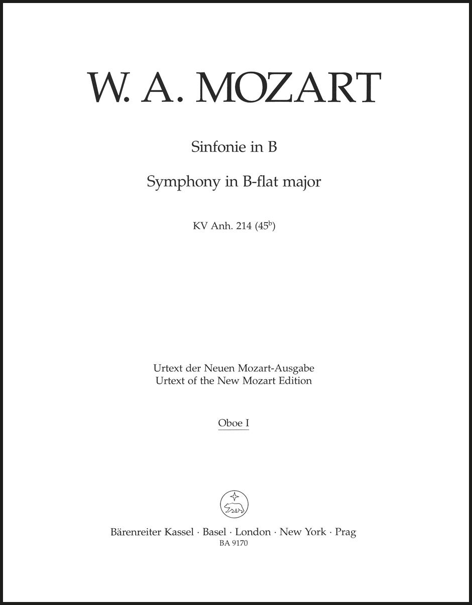 Mozart: Symphony in B-flat Major, K. Anh. 214 (45b)