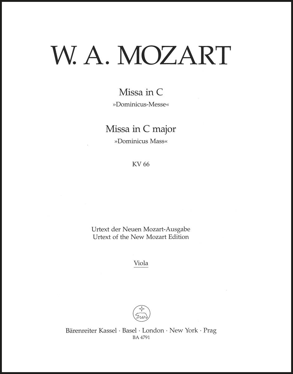 Mozart: Missa in C Major, K. 66