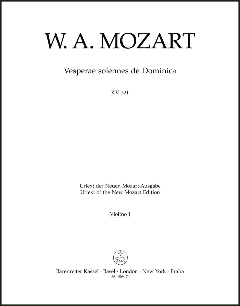 Mozart: Vesperae solennes de Dominica, K. 321