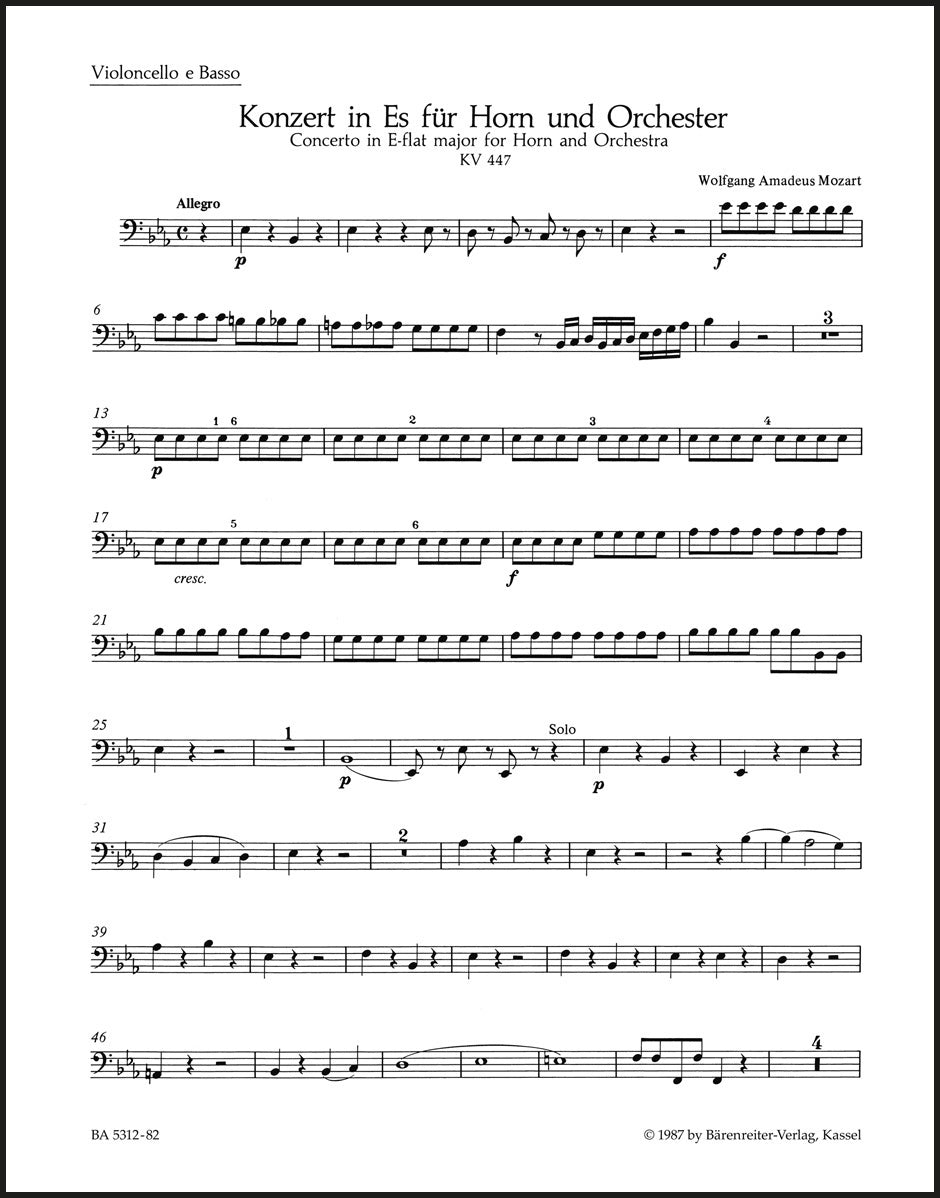 Mozart: Horn Concerto No. 3 in E-flat Major, K. 447