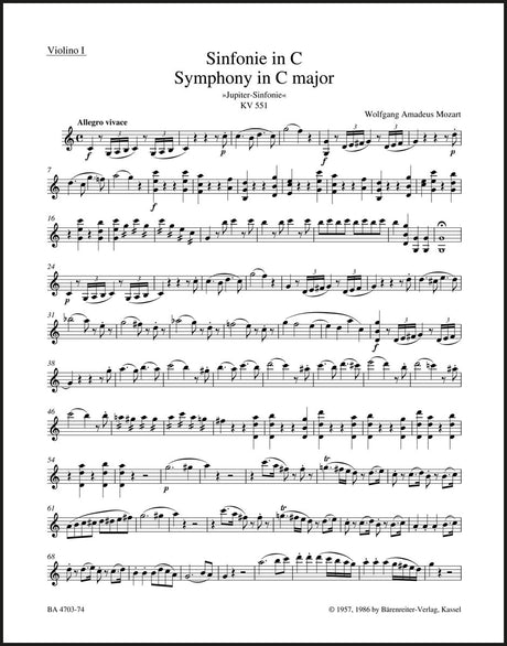 Mozart: Symphony No. 41 in C Major, K. 551 ("Jupiter Symphony")