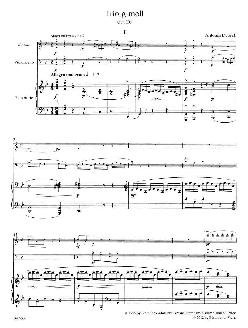 Dvořák: Piano Trio in G Minor, Op. 26