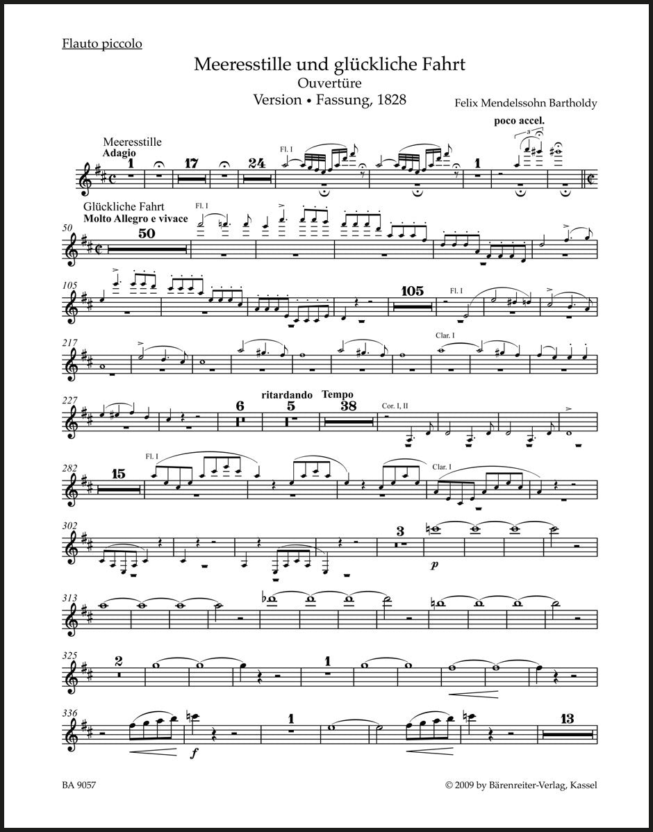 Mendelssohn: Calm Seas and Prosperous Voyage, MWV P 5, Op. 27