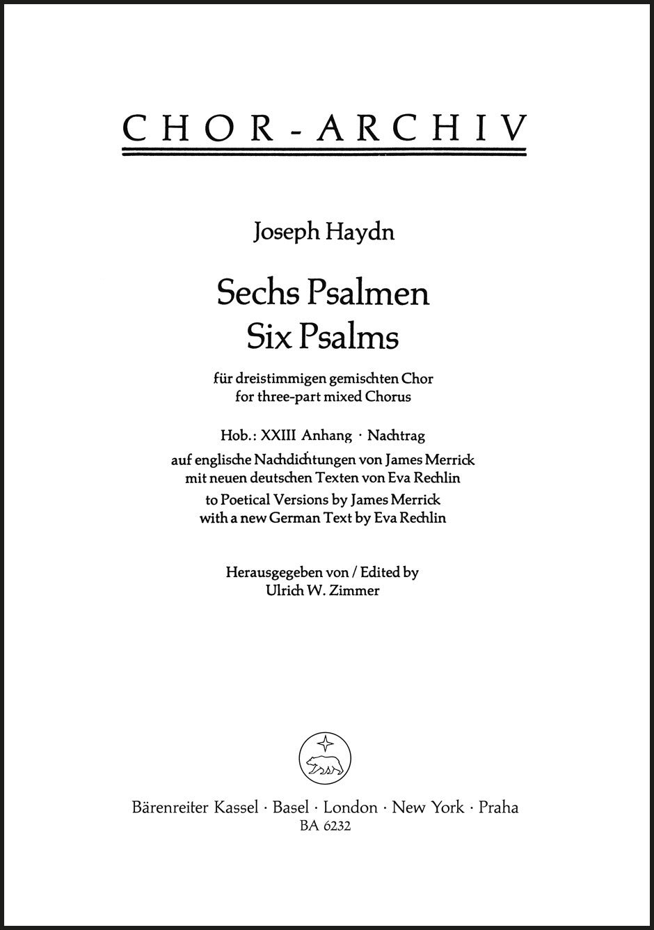 Haydn: 6 Psalms