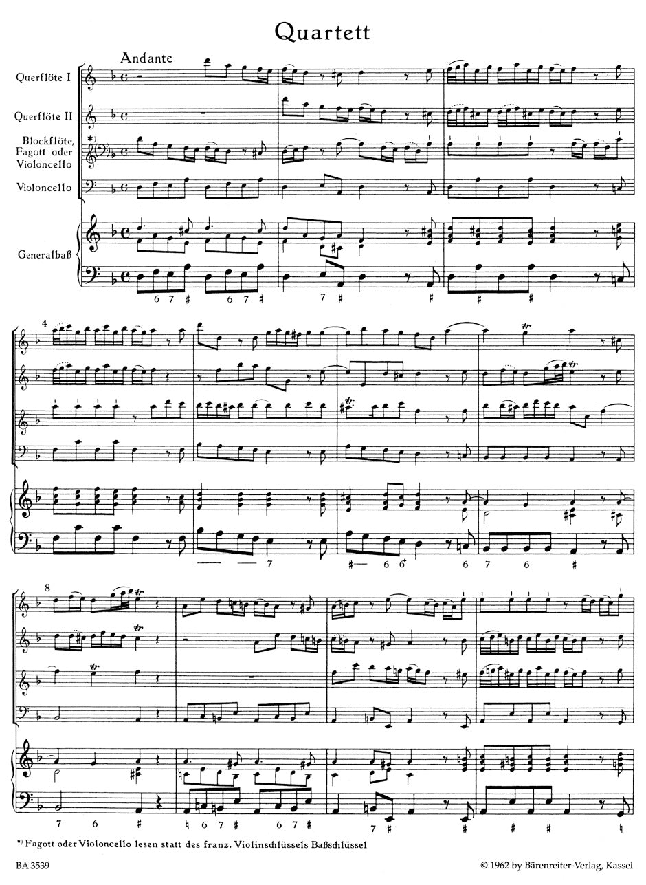 Telemann: Quartet in D Minor, TWV 43:d1 - from "Tafelmusik II"