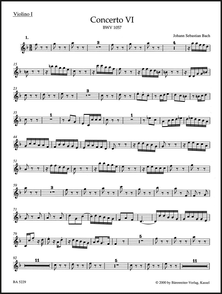 Bach: Harpsichord Concerto No. 6 in F Major, BWV 1057