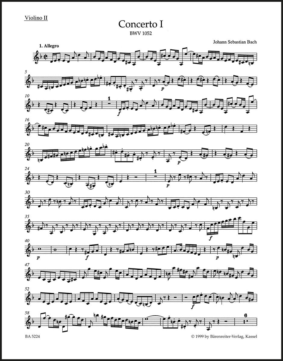 Bach: Harpsichord Concerto No. 1 in D Minor, BWV 1052