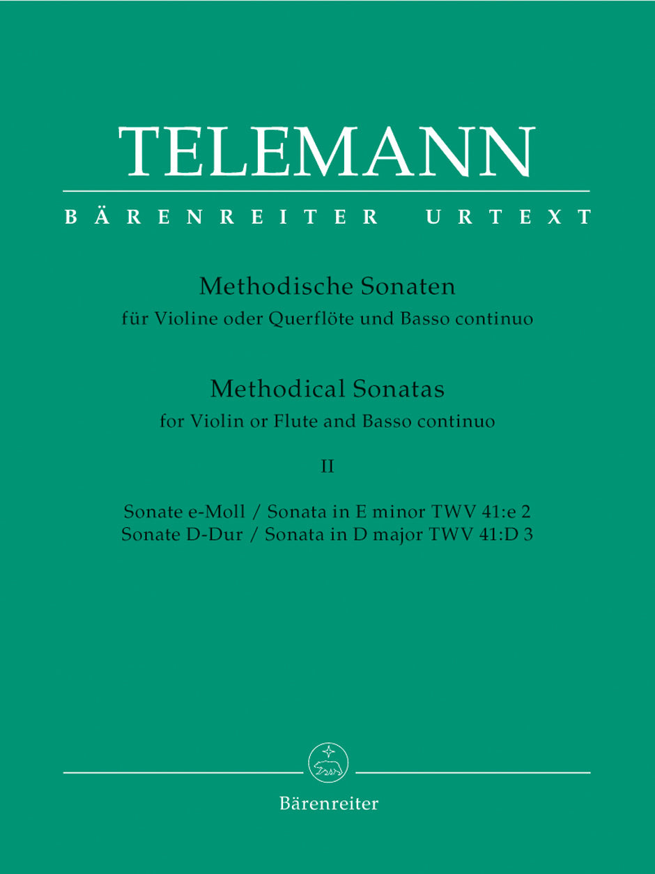 Telemann: Methodical Sonatas - Volume 2 (TWV 41:e2 and 41:D3)
