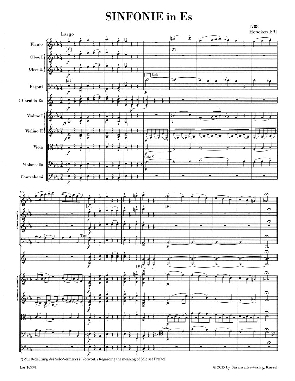 Haydn: Symphony in E-flat Major, Hob. I:91