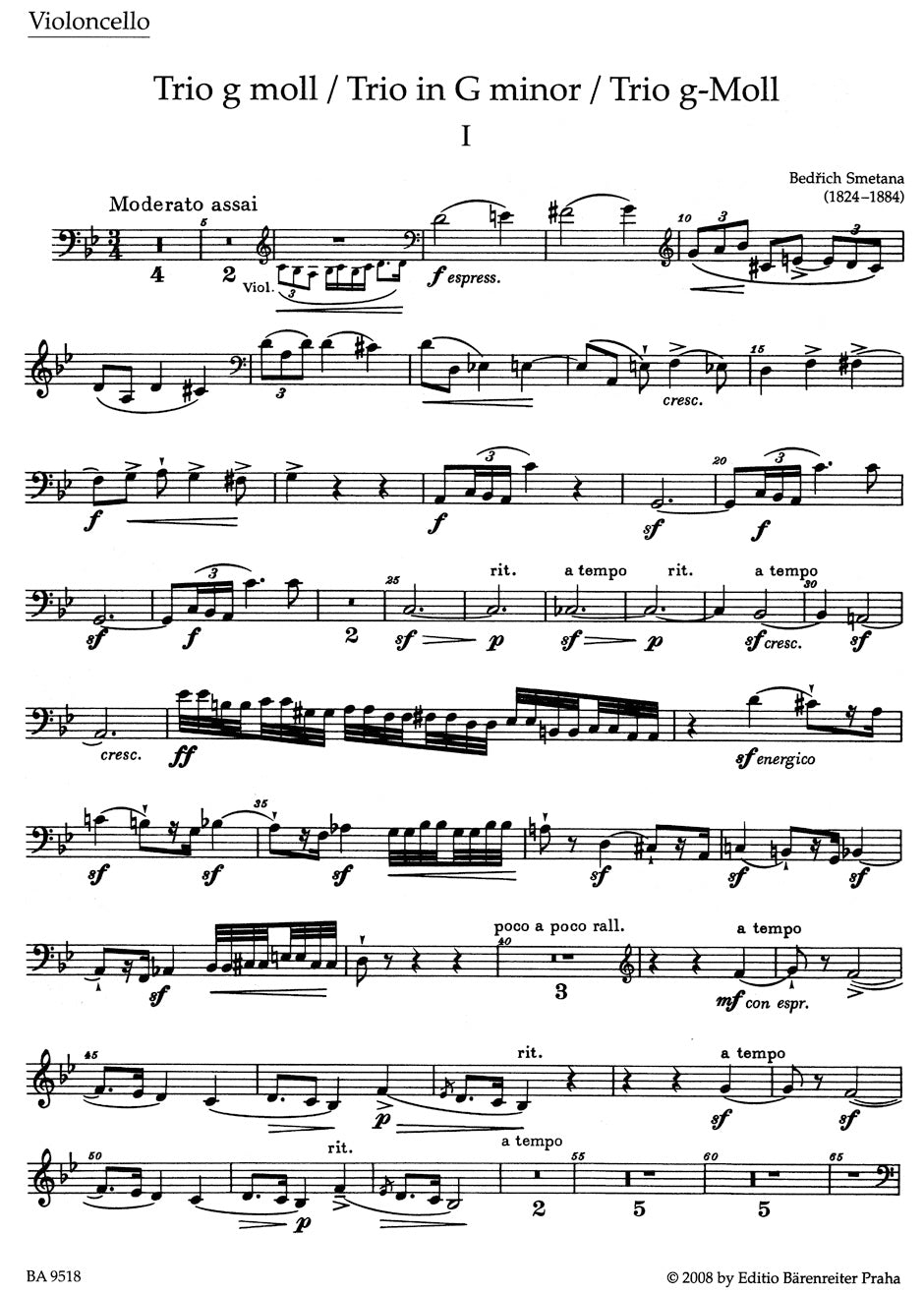 Smetana: Piano Trio in G Minor, Op. 15