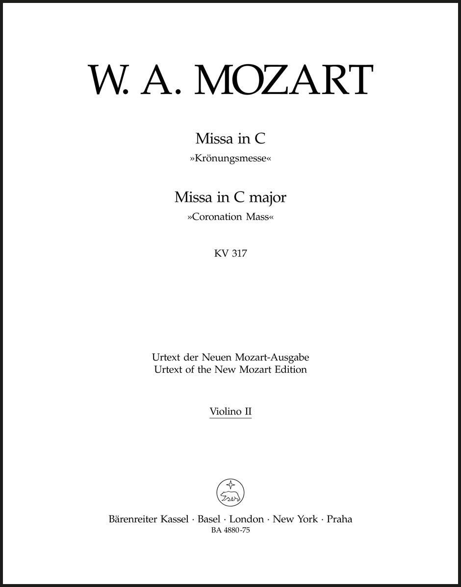 Mozart: Missa in C Major, K. 317 ("Coronation Mass")