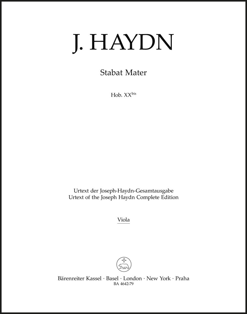 Haydn: Stabat Mater, Hob. XX bis