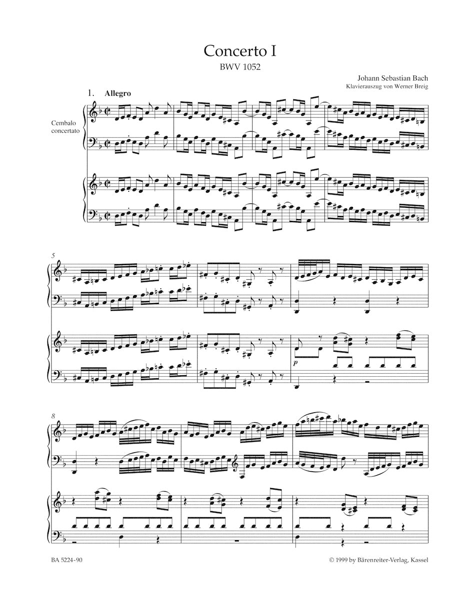 Bach: Harpsichord Concerto No. 1 in D Minor, BWV 1052