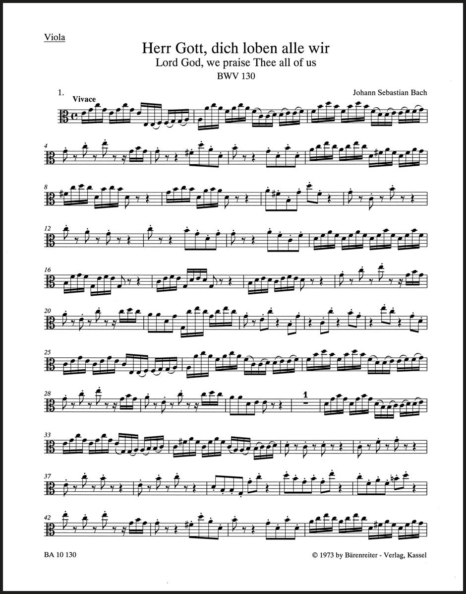 Bach: Herr Gott, dich loben alle wir, BWV 130