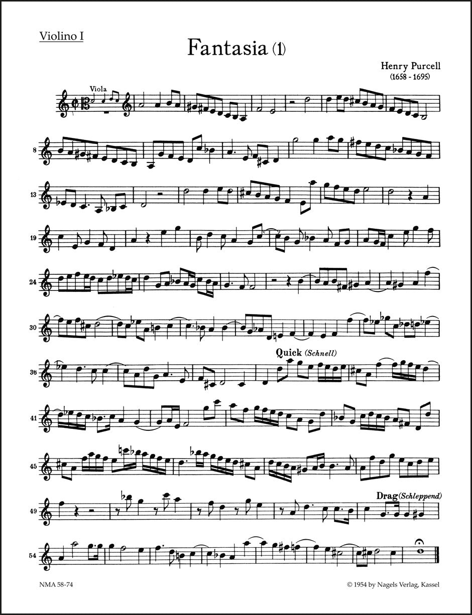 Purcell: Fantasias for Strings - Volume 1 (3- and 4-part Fantasies)