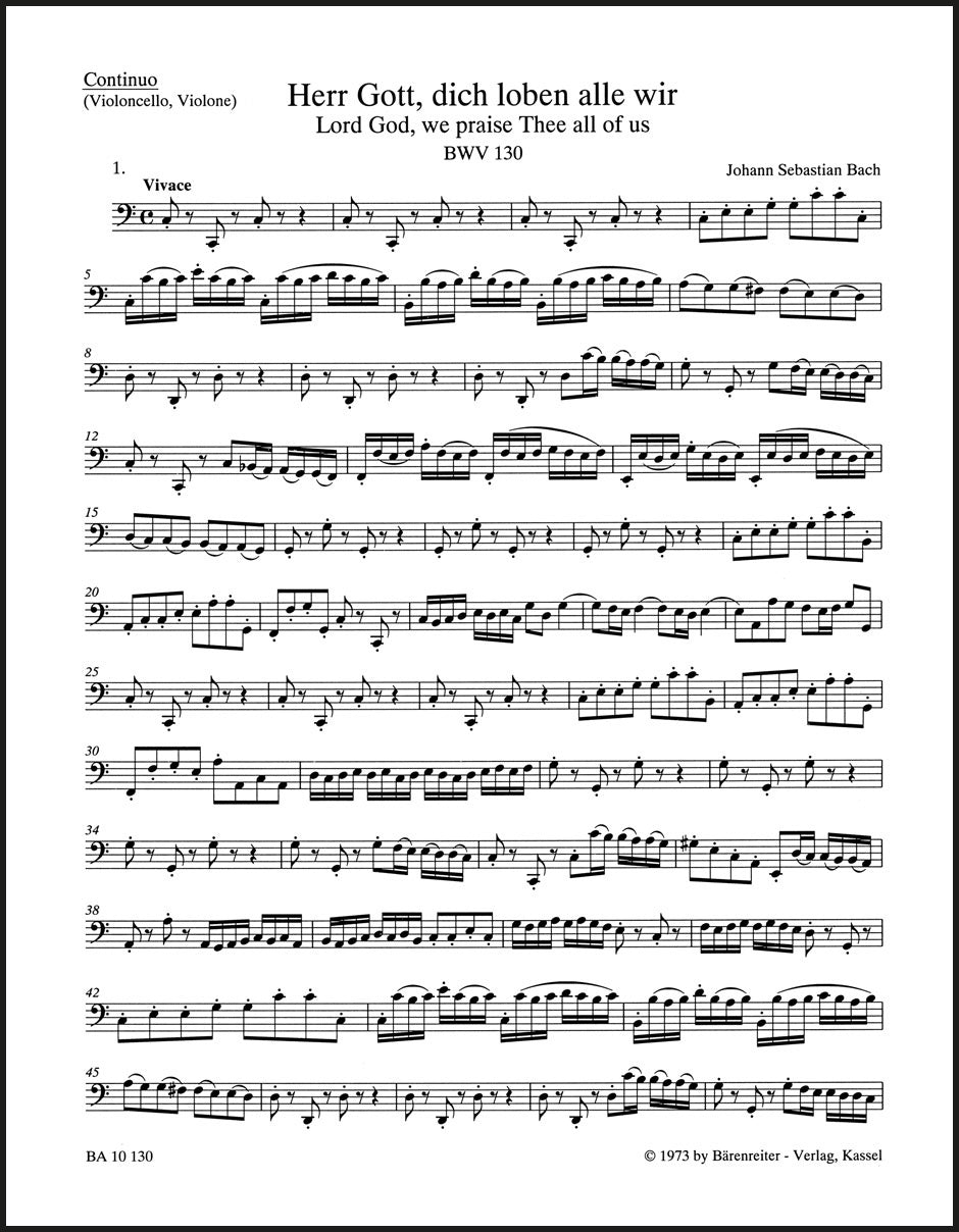 Bach: Herr Gott, dich loben alle wir, BWV 130