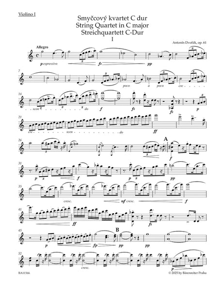 Dvořák: String Quartet No. 11 in C Major, Op. 61