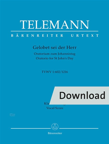 Telemann: Gelobet sei der Herr, TWV 1:602/1216