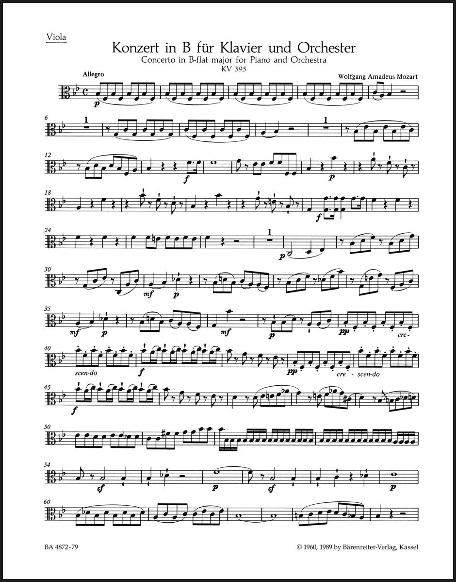 Mozart: Piano Concerto No. 27 in B-flat Major, K. 595