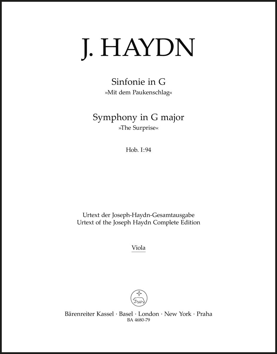 Haydn: Symphony No. 94 in G Major, Hob. I:94