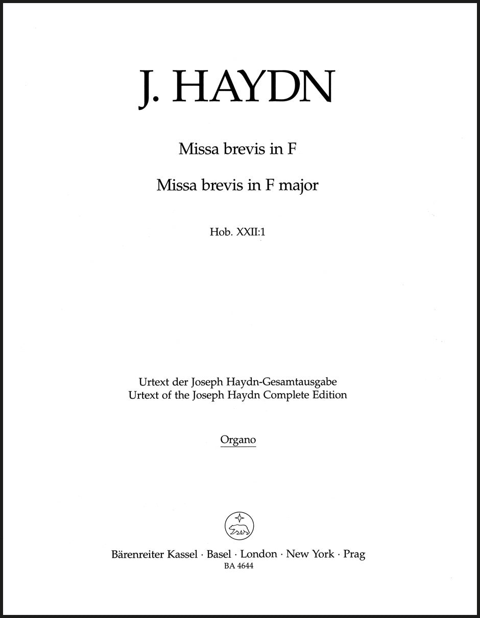 Haydn: Missa brevis in F Major, Hob. XXII:1