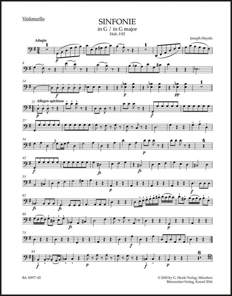 Haydn: Symphony in G Major, Hob. I:92