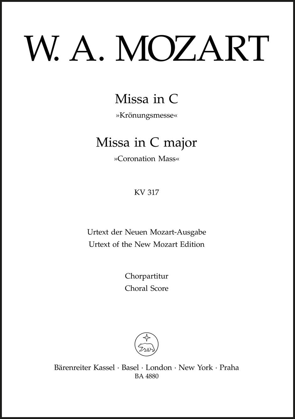 Mozart: Missa in C Major, K. 317 ("Coronation Mass")