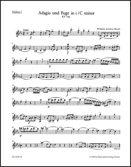 Mozart: Adagio and Fugue in C Minor, K. 546