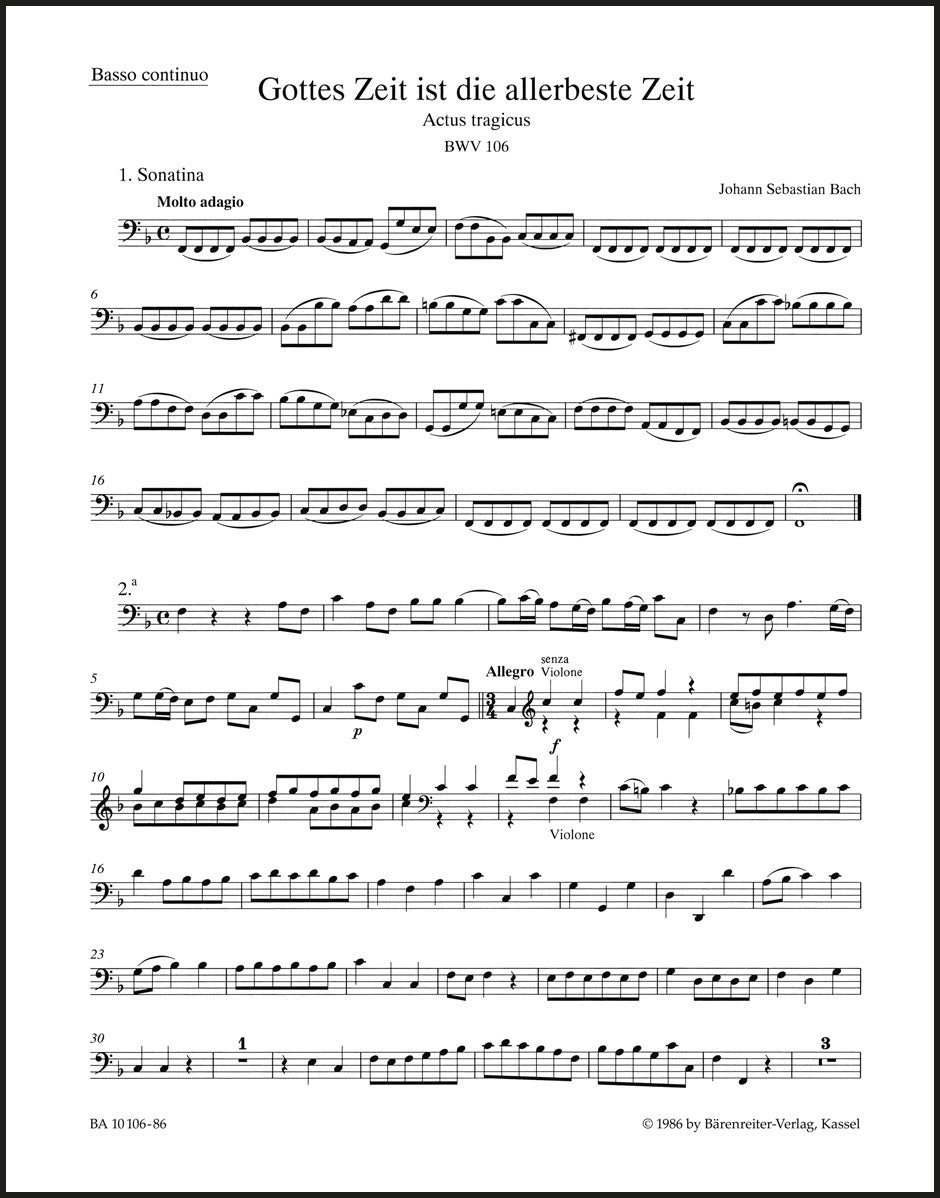 Bach: Gottes Zeit ist die allerbeste Zeit, BWV 106