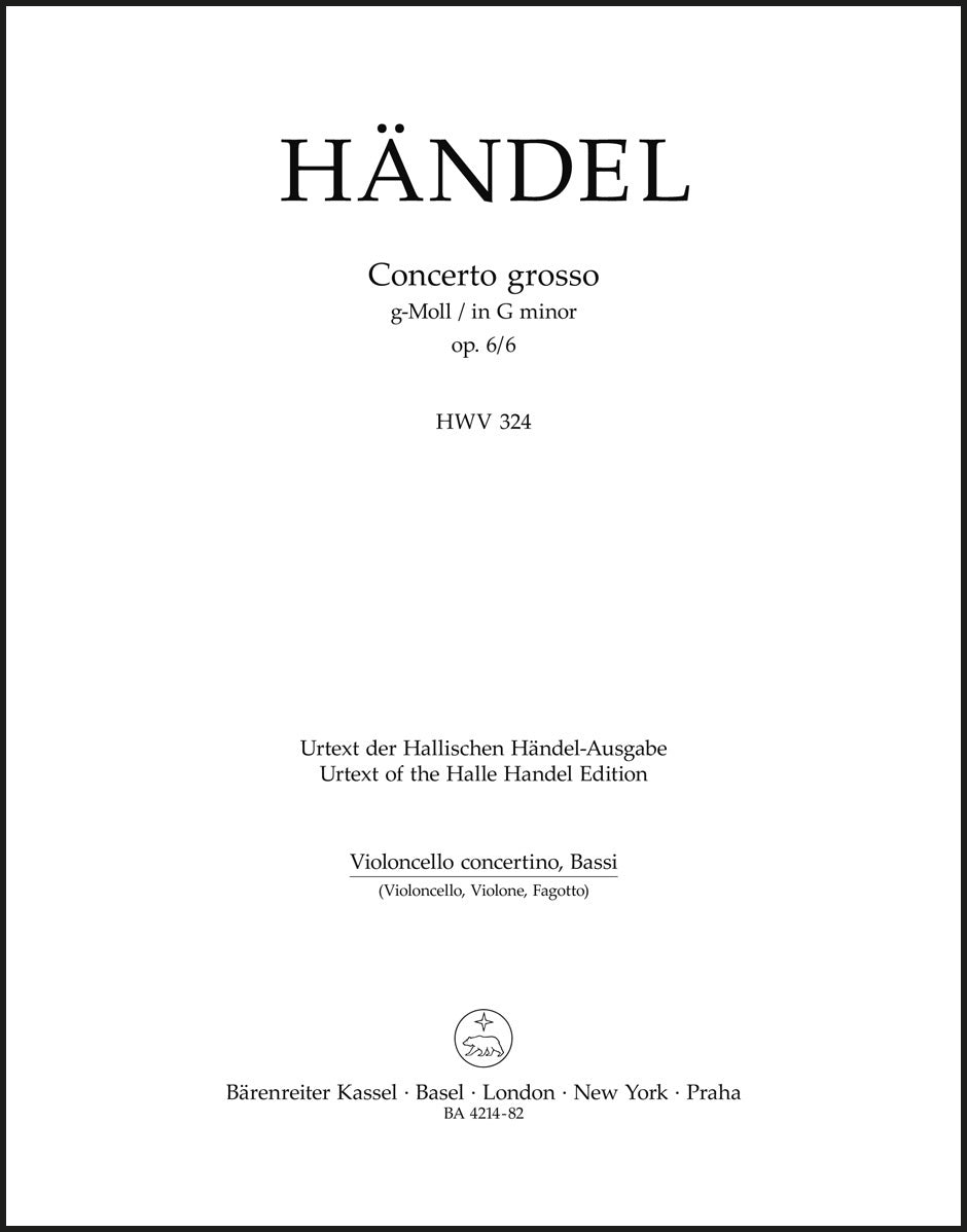 Handel: Concerto grosso in G Minor, HWV 324, Op. 6, No. 6