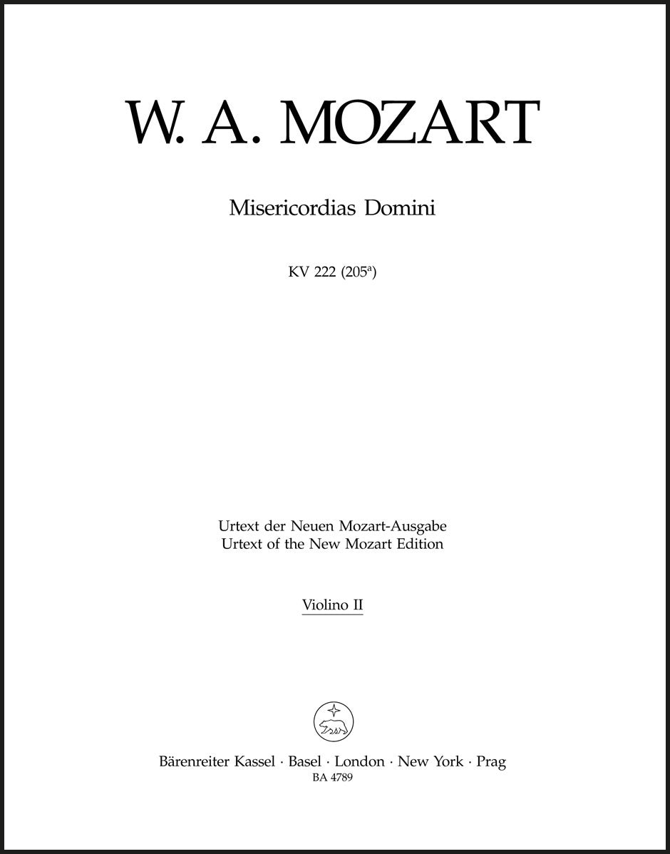 Mozart: Misericordias Domini, K. 222 (205a)