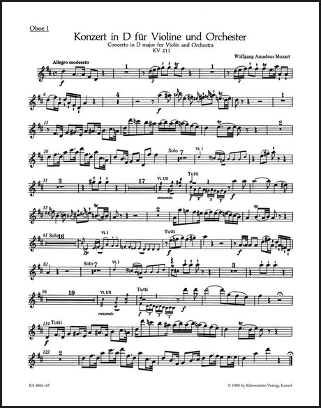 Mozart: Violin Concerto No. 2 in D Major, K. 211