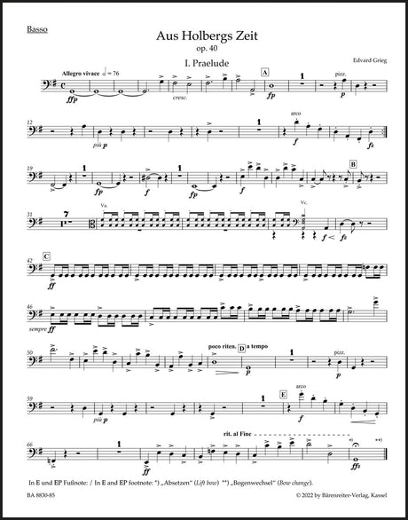 Grieg: From Holberg's Time, Op. 40 (Version for String Orchestra)