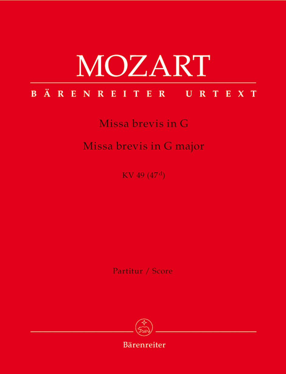 Mozart: Missa brevis in G Major, K. 49 (47d)
