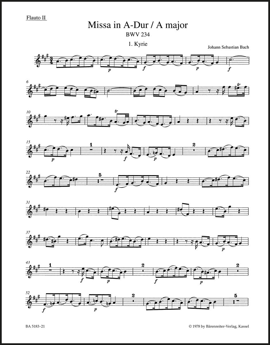 Bach: Missa in A Major, BWV 234