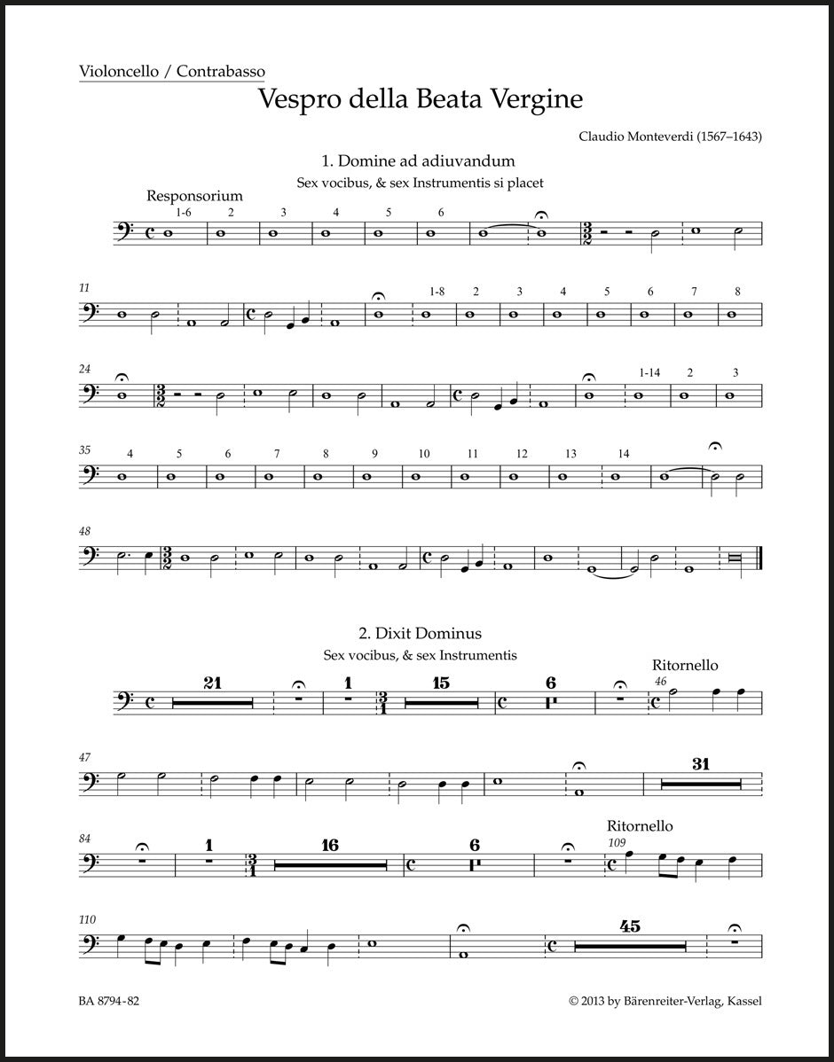 Monteverdi: Vespro della Beata Vergine