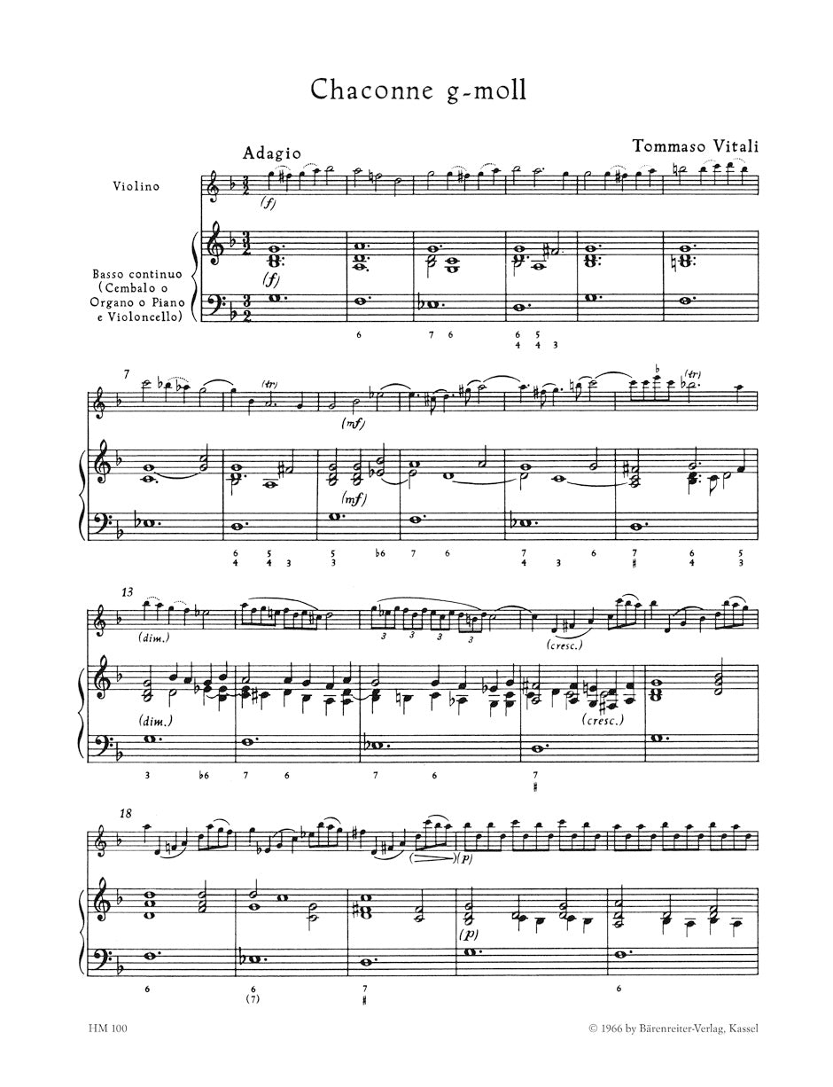 Vitali: Chaconne in G Minor