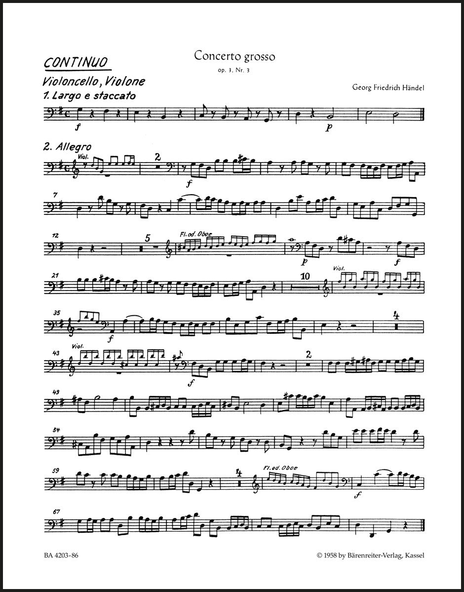 Handel: Concerto grosso in G Major, HWV 314, Op. 3, No. 3