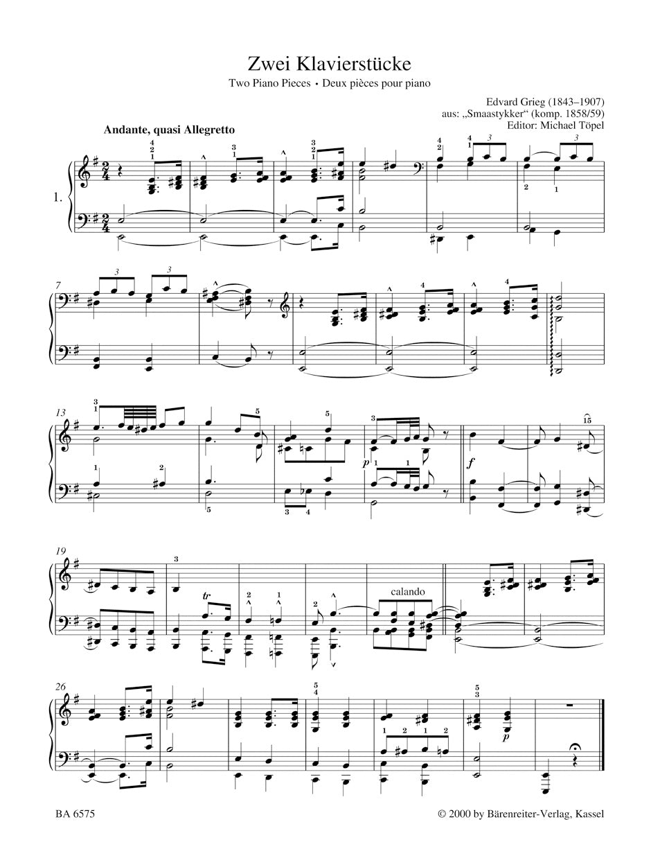Grieg: Easy Piano Pieces and Dances