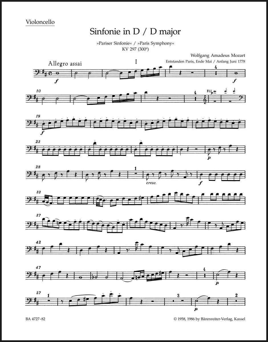 Mozart: Symphony No. 31 in D Major, K. 297 (300a)