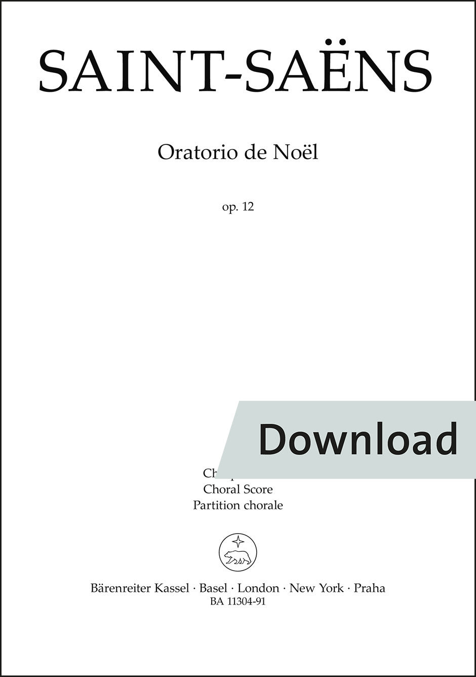 Saint-Saëns: Oratorio de Noël, Op. 12