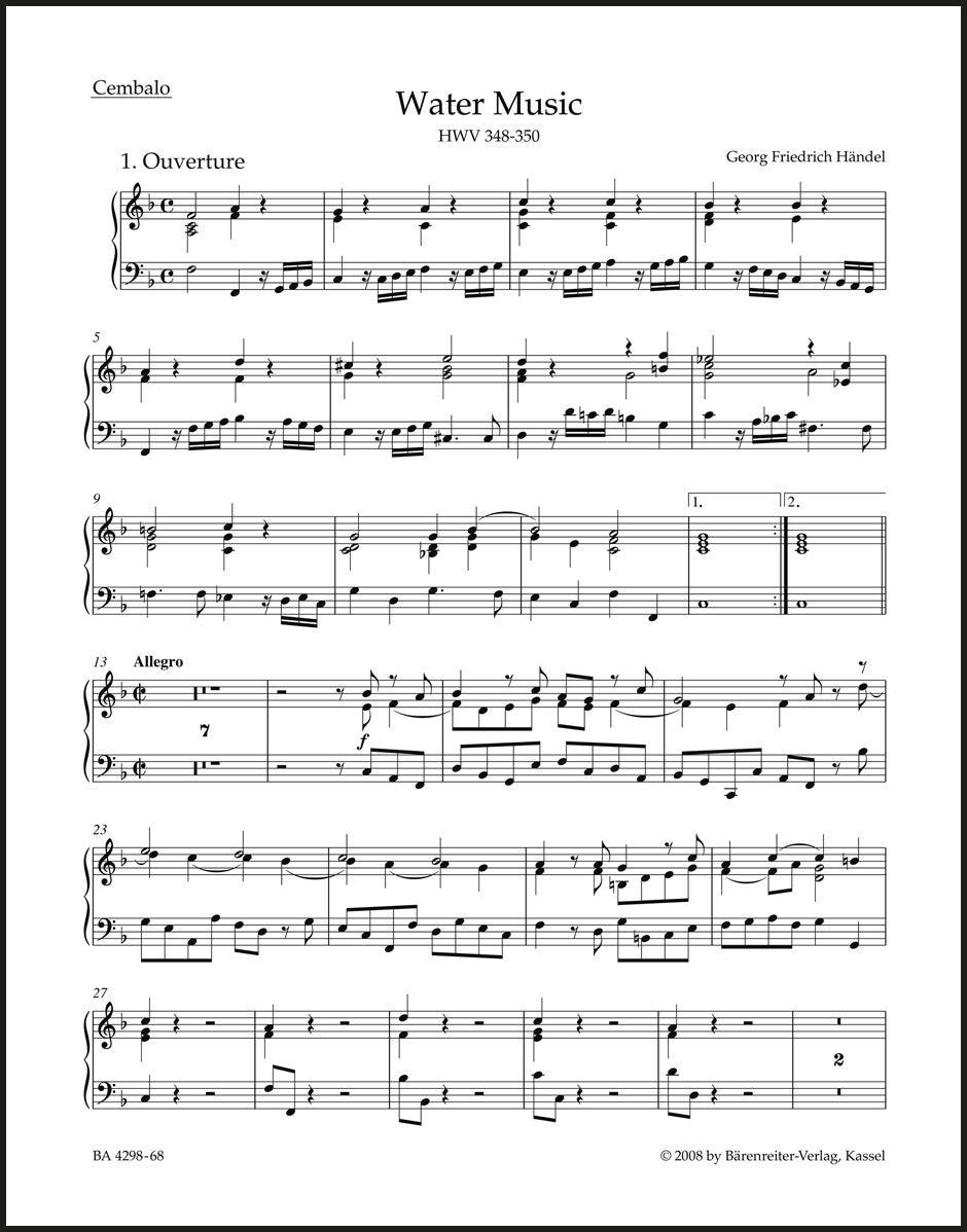 Handel: Water Music, HWV 348-350