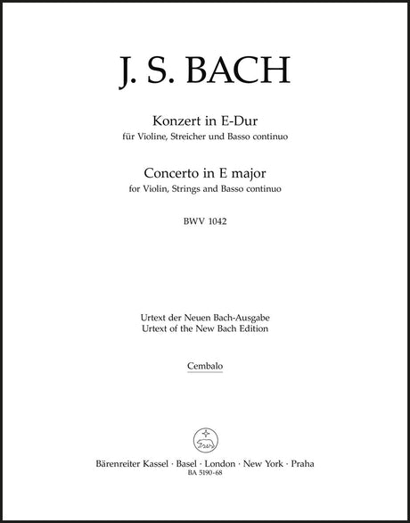 Bach: Violin Concerto in E Major, BWV 1042