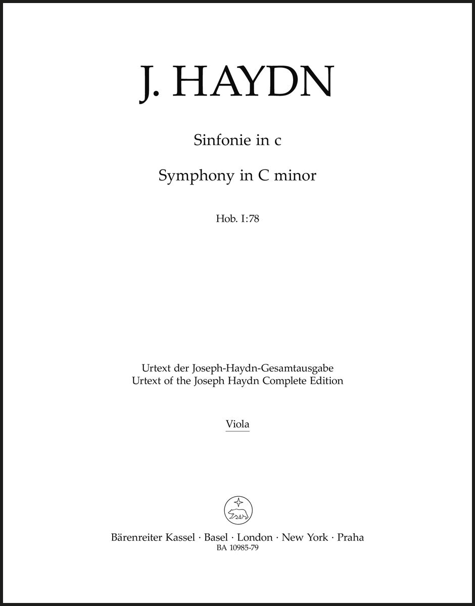 Haydn: Symphony in C Minor, Hob. I:78