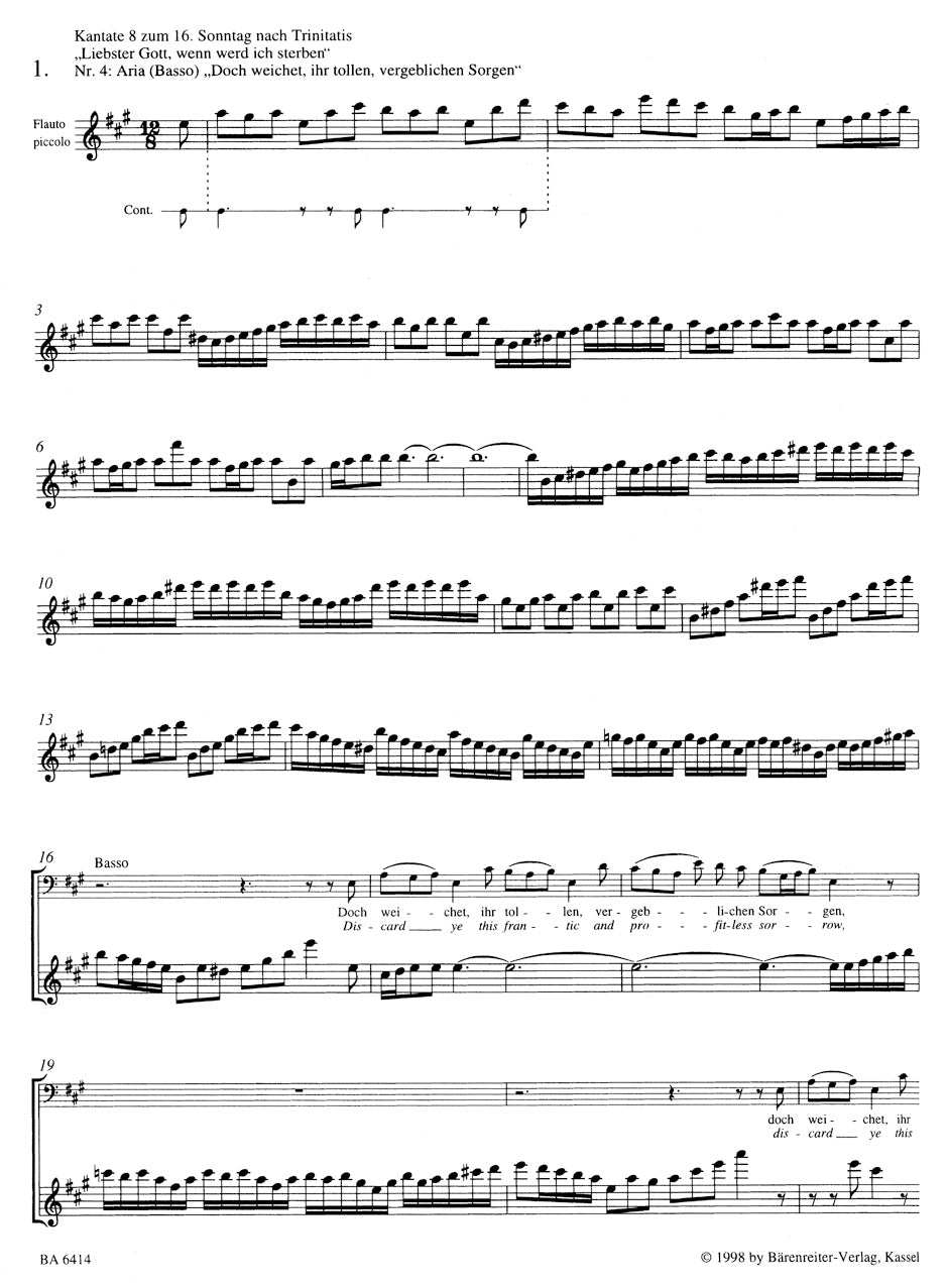 Bach: Recorder Solos from the Sacred and Secular Vocal Works