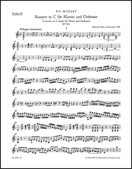 Mozart: Piano Concerto No. 25 in C Major, K. 503