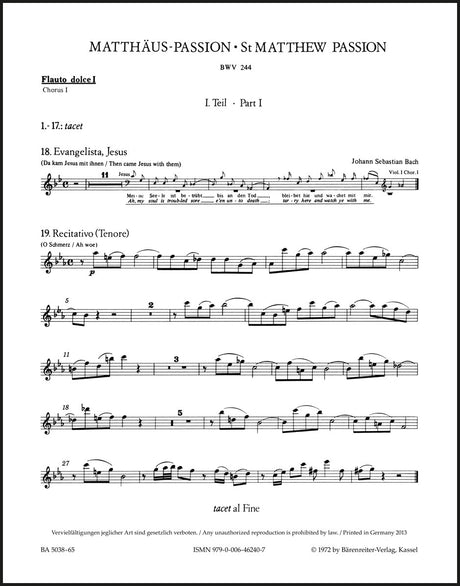 Bach: St. Matthew Passion, BWV 244