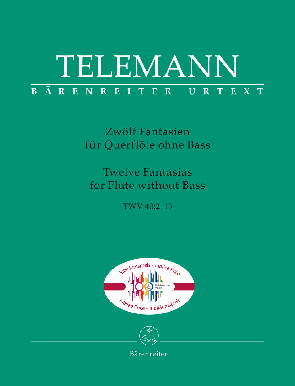 Telemann: 12 Fantasias for Solo Flute, TWV 40:2-13