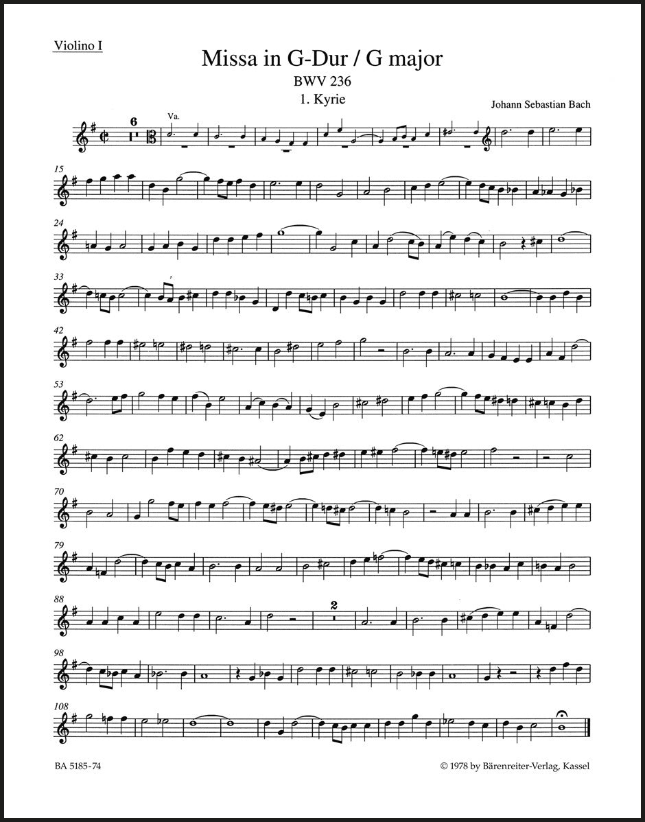 Bach: Mass in G Major, BWV 236