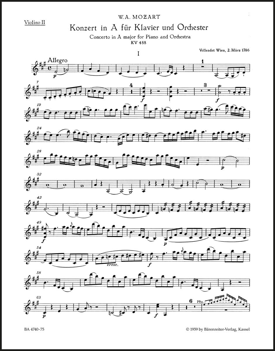 Mozart: Piano Concerto No. 23 in A Major, K. 488